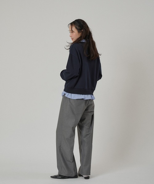 MUHET（ミュエータ）の「covered-button easy slacks pants / クルミボタンイージースラックスパンツ（スラックス・レディース・ベージュ/ネイビー/グレー・SMALL/MEDIUM/LARGE）」の18枚目の写真