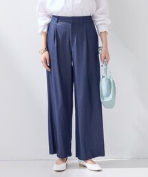 INDIVI（インディヴィ）の「【デニム調素材】きれいめワイドパンツ（その他パンツ）」