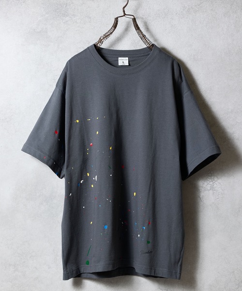 NUMBER (N)INE（ナンバーナイン）の「HAND PAINTED BASIC HEM PRINTED T-SHIRT / ハンドペイント ベーシック ワンポイント ロゴプリント Tシャツ（Tシャツ/カットソー・メンズ・ホワイト/グレー系その他2/ホワイト系その他2/グレー/ブラック/ブラック系その他2・M/L/XL）」の5枚目の写真
