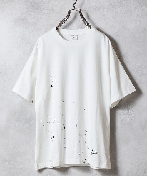 NUMBER (N)INE（ナンバーナイン）の「HAND PAINTED BASIC HEM PRINTED T-SHIRT / ハンドペイント ベーシック ワンポイント ロゴプリント Tシャツ（Tシャツ/カットソー・メンズ・ホワイト/グレー系その他2/ホワイト系その他2/グレー/ブラック/ブラック系その他2・M/L/XL）」の3枚目の写真