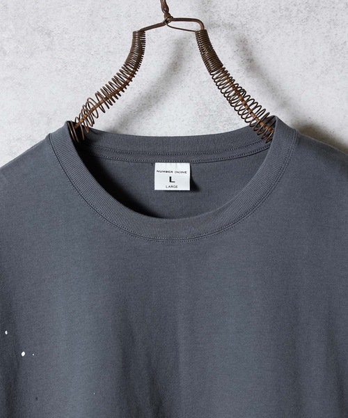 NUMBER (N)INE（ナンバーナイン）の「HAND PAINTED BASIC HEM PRINTED T-SHIRT / ハンドペイント ベーシック ワンポイント ロゴプリント Tシャツ（Tシャツ/カットソー・メンズ・ホワイト/グレー系その他2/ホワイト系その他2/グレー/ブラック/ブラック系その他2・M/L/XL）」の14枚目の写真