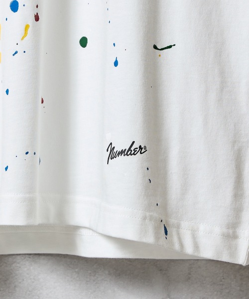 NUMBER (N)INE（ナンバーナイン）の「HAND PAINTED BASIC HEM PRINTED T-SHIRT / ハンドペイント ベーシック ワンポイント ロゴプリント Tシャツ（Tシャツ/カットソー・メンズ・ホワイト/グレー系その他2/ホワイト系その他2/グレー/ブラック/ブラック系その他2・M/L/XL）」の10枚目の写真