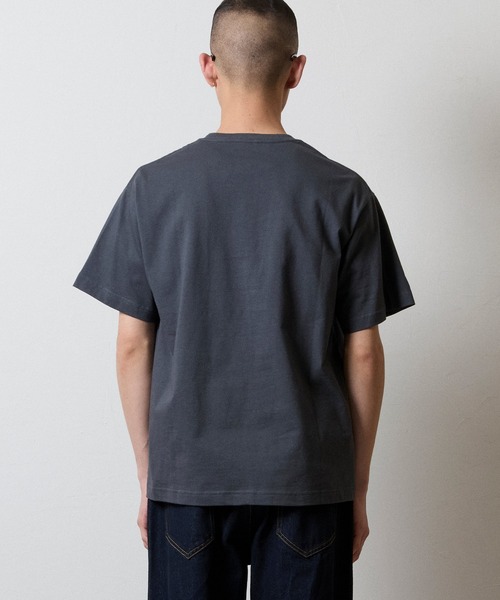 HAND PAINTED BASIC HEM PRINTED T-SHIRT / ハンドペイント ベーシック
