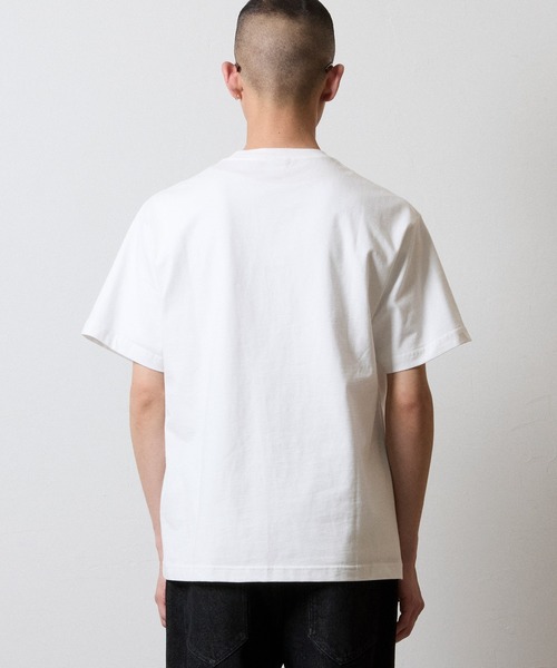 HAND PAINTED BASIC HEM PRINTED T-SHIRT / ハンドペイント ベーシック