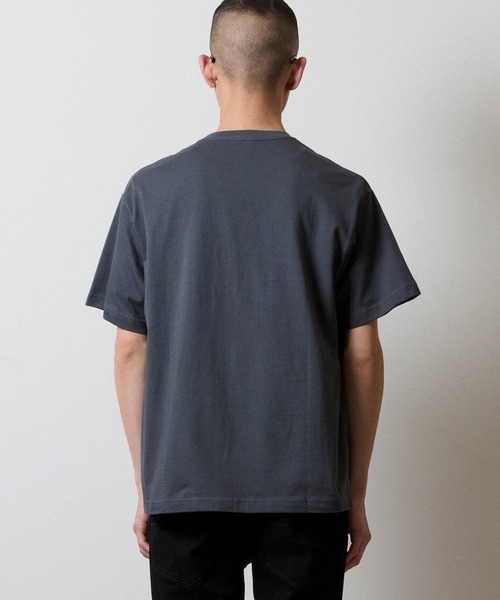 HAND PAINTED BASIC HEM PRINTED T-SHIRT / ハンドペイント ベーシック