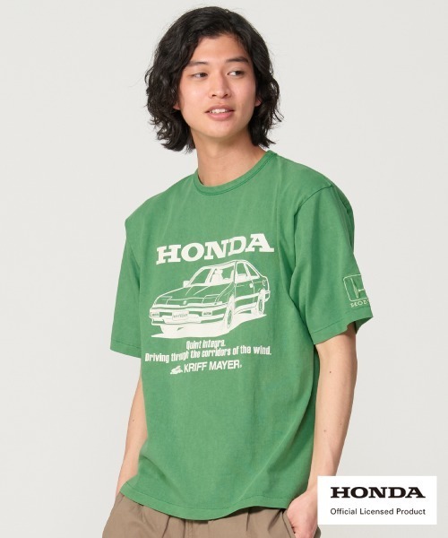 KRIFF MAYER(クリフメイヤー)の「HONDAコラボT(インテグラ)(Tシャツ/カットソー・メンズ・ブルー/ナチュラル/チャコール/グリーン/レッド・MEDIUM/X-LARGE/LARGE)」の1枚目の写真