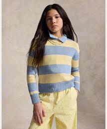 POLO RALPH LAUREN CHILDRENSWEAR（ポロ ラルフ ローレン チルドレンズウェア）の「ストライプド コットン ポロ セーター（ニット/セーター）」