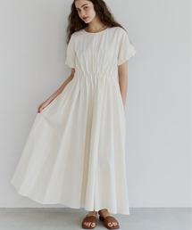 waist tack cocoon onepiece/ウエストタックコクーンワンピース