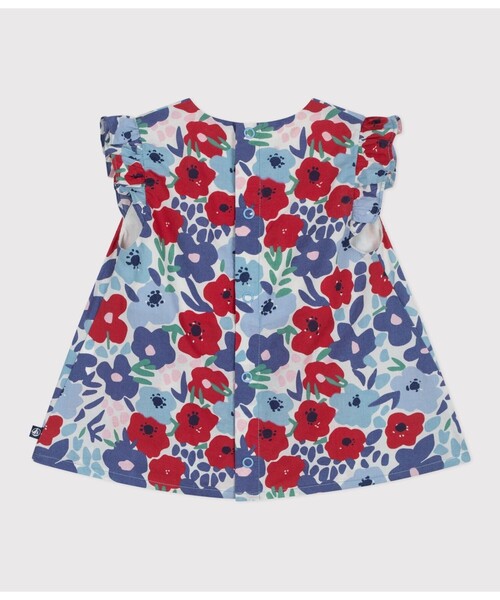 PETIT BATEAU(プチバトー)の「フラワープリント半袖ブラウス(シャツ/ブラウス・キッズ・ホワイト系その他・12MONTH/18MONTH/24MONTH/36MONTH)」の2枚目の写真