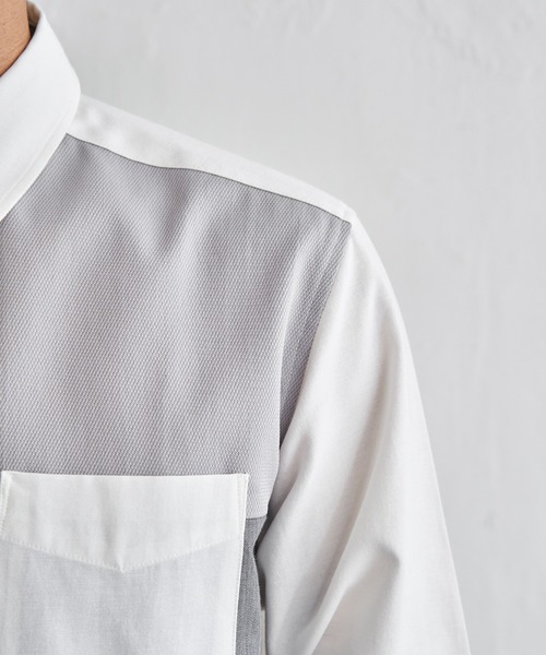 ikka(イッカ)の「オックスブロックスグラデシャツ(シャツ/ブラウス・メンズ・ホワイト/ネイビー・XL/L/M/S)」の12枚目の写真