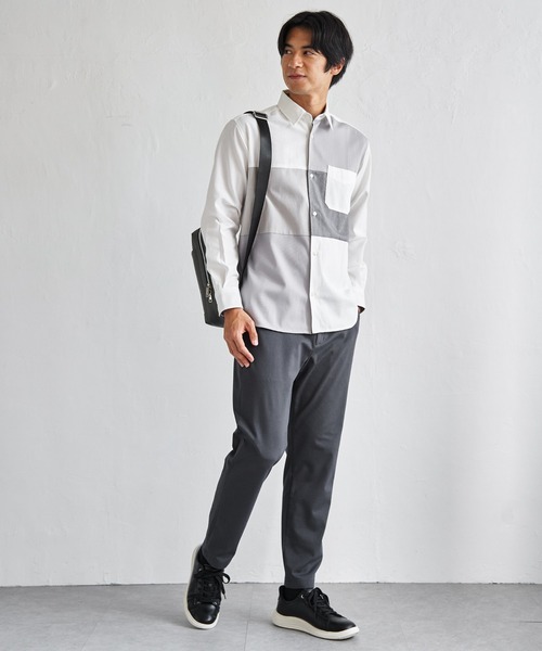 ikka(イッカ)の「オックスブロックスグラデシャツ(シャツ/ブラウス・メンズ・ホワイト/ネイビー・XL/L/M/S)」の4枚目の写真