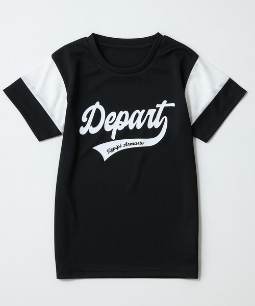 repipi armario/レピピアルマリオ 袖メッシュ切替半袖Tシャツ（T