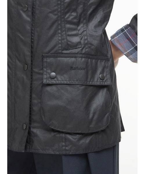 Barbour(バブアー)の「【BEADNELL / ビードネル】ワックス ジャケット(レディース)(テーラードジャケット・レディース・グリーン/ブラック・8/10)」の18枚目の写真