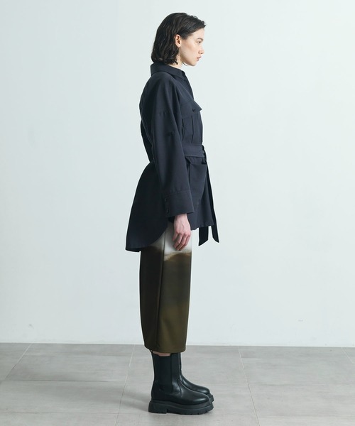 CITY TOKYO（シティトウキョウ）の「【CITY TOKYO/シティートウキョウ】オーバーサファリシャツ（シャツ/ブラウス・レディース・ベージュ/ダークグレー・FREE）」の7枚目の写真