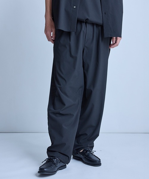 UNION STATION（ユニオンステーション）の「ドットメッシュスラックス〈ストレッチ・マシンウォッシャブル・軽量・接触冷感・通気性〉（その他パンツ・メンズ・ブラック/グレー・L/M）」の2枚目の写真