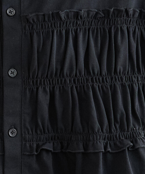 FREAK'S STORE（フリークスストア）の「限定展開　カットシャーリング ボタン ノースリーブ Tシャツ（Tシャツ/カットソー・レディース・ブラック/ブルー/オフホワイト/ブラウン/ライトグレー・ﾌﾘ-）」の12枚目の写真