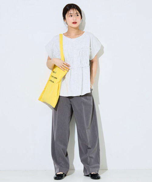 FREAK'S STORE（フリークスストア）の「限定展開　カットシャーリング ボタン ノースリーブ Tシャツ（Tシャツ/カットソー・レディース・ブラック/ブルー/オフホワイト/ブラウン/ライトグレー・ﾌﾘ-）」の21枚目の写真