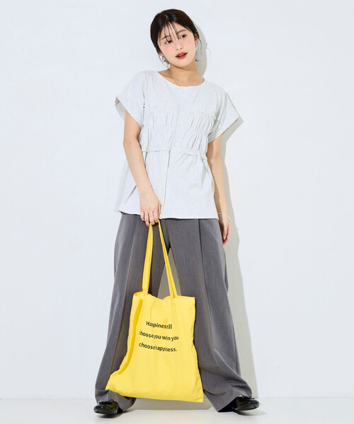 FREAK'S STORE（フリークスストア）の「限定展開　カットシャーリング ボタン ノースリーブ Tシャツ（Tシャツ/カットソー・レディース・ブラック/ブルー/オフホワイト/ブラウン/ライトグレー・ﾌﾘ-）」の22枚目の写真