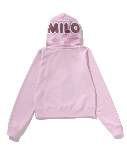 APE ジップパーカー　ベアブリック　y2k まいろ MILO SHARK CROPPED FULL ZIP DOUBLE HOODIE（パーカー）｜A BATHING