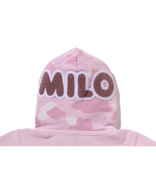 APE ジップパーカー　ベアブリック　y2k まいろ MILO SHARK CROPPED FULL ZIP DOUBLE HOODIE（パーカー）｜A BATHING