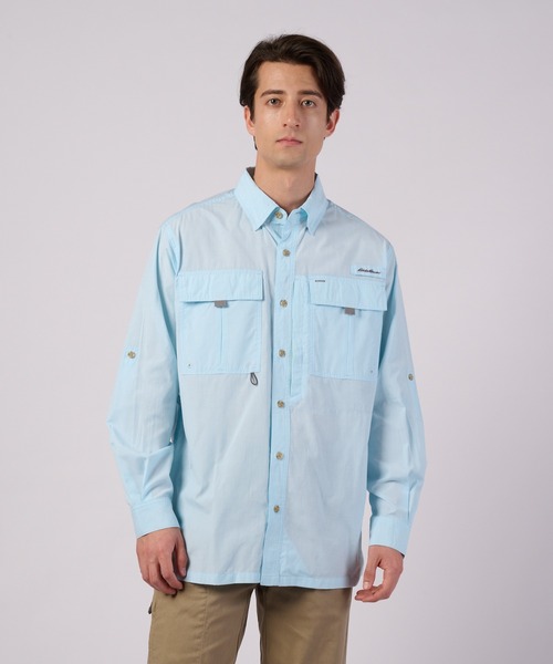 Eddie Bauer(エディーバウアー)の「ガイド 長袖シャツ(シャツ/ブラウス・メンズ・ピンク/ミント/ネイビー・S/L/M/XL/XXL)」の2枚目の写真