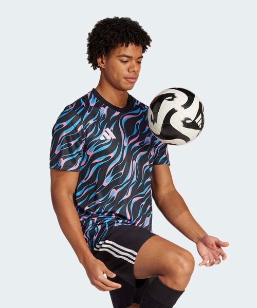 adidas(アディダス)の「半袖 トレーニング ジャージー / アディダス adidas(Tシャツ/カットソー・メンズ・ブラック・XXX-LARGE/XX-LARGE/SMALL/LARGE/MEDIUM/X-LARGE)」の5枚目の写真
