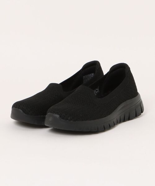 SKECHERS(スケッチャーズ)の「SKECHERS スケッチャーズ GRACEFUL-BLISS INTENT【超軽量】レディースバレエスニーカー スリッポン(グレースフル-ブリスインテント) 100962(スニーカー・レディース・ベージュ/ピンク/ブラック×ブラック・22.5cm/23.0cm/23.5cm/24.0cm/24.5cm/25.0cm)」の1枚目の写真