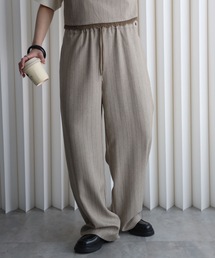 YENNA | レースウエストストライプイージーパンツ/オケージョン(スラックス)