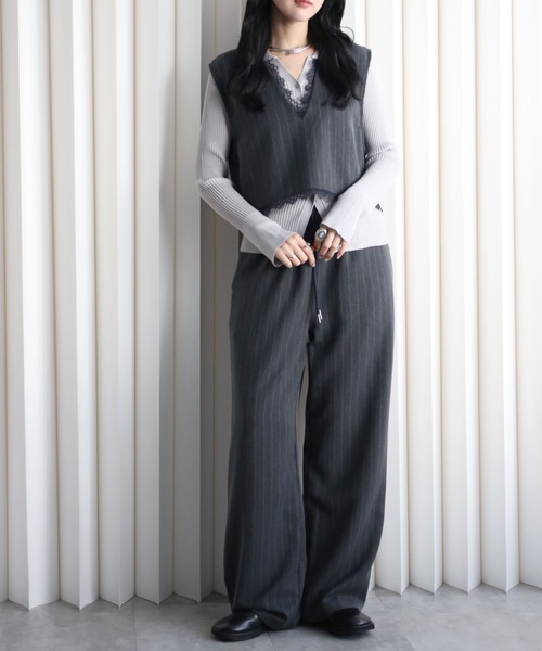 model：164cm. 着用サイズ：FT(トールさん用、丈長め)