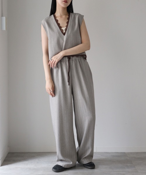 model：164cm. 着用サイズ：FT(トールさん用、丈長め)