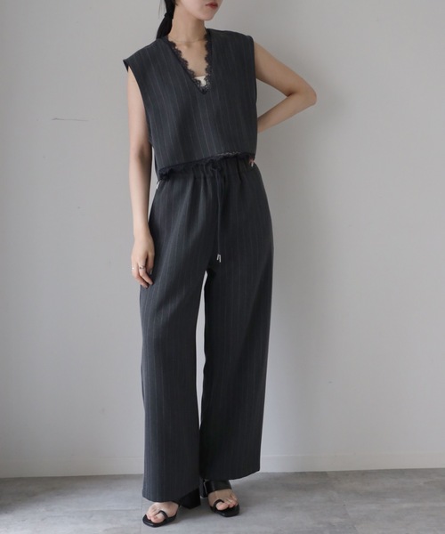 model：164cm. 着用サイズ：F(低身長さん用、丈短め)
