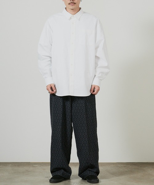 superNova.（スーパーノヴァ）の「superNova. No tuck wide trouser - jacquard / SN-337B 夏服（スラックス・メンズ・ネイビー・M）」の8枚目の写真