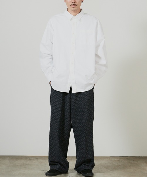 superNova.（スーパーノヴァ）の「superNova. No tuck wide trouser - jacquard / SN-337B 夏服（スラックス・メンズ・ネイビー・M）」の9枚目の写真