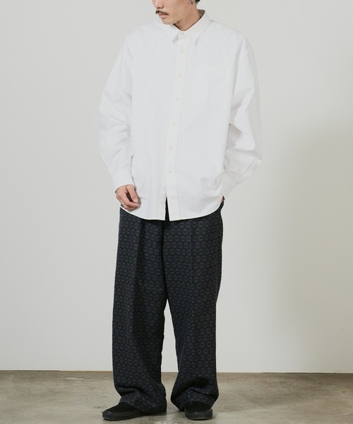 superNova.（スーパーノヴァ）の「superNova. No tuck wide trouser - jacquard / SN-337B 夏服（スラックス・メンズ・ネイビー・M）」の10枚目の写真
