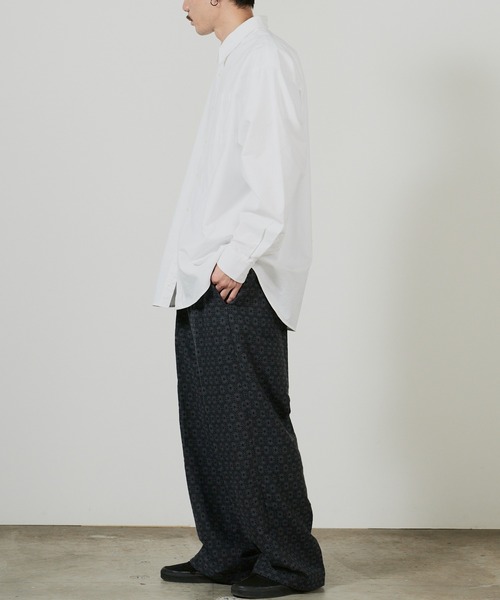 superNova.（スーパーノヴァ）の「superNova. No tuck wide trouser - jacquard / SN-337B 夏服（スラックス・メンズ・ネイビー・M）」の11枚目の写真