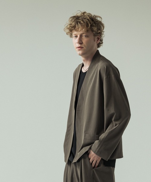 SLICK（スリック）の「【SLICK/スリック】Toro Stretch Button Less Cardigan/トロストレッチボタンレスカーディガン（カーディガン/ボレロ・メンズ・ブラック/グレイッシュベージュ/チャコールグレー・1/3/2）」の3枚目の写真