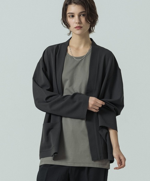 SLICK（スリック）の「【SLICK/スリック】Toro Stretch Button Less Cardigan/トロストレッチボタンレスカーディガン（カーディガン/ボレロ・メンズ・ブラック/グレイッシュベージュ/チャコールグレー・1/3/2）」の2枚目の写真