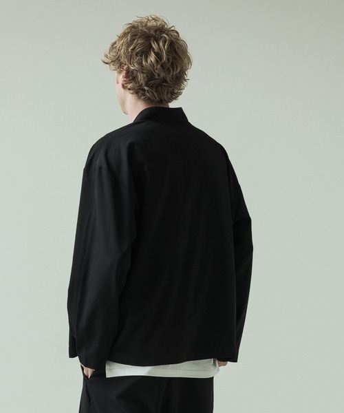 SLICK（スリック）の「【SLICK/スリック】Toro Stretch Button Less Cardigan/トロストレッチボタンレスカーディガン（カーディガン/ボレロ・メンズ・ブラック/グレイッシュベージュ/チャコールグレー・1/3/2）」の7枚目の写真