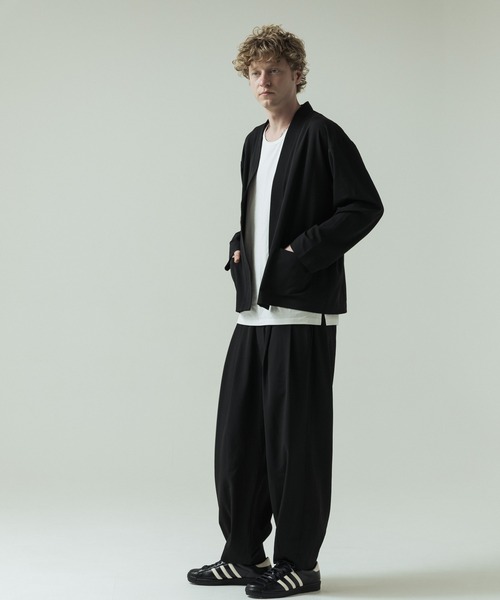SLICK（スリック）の「【SLICK/スリック】Toro Stretch Button Less Cardigan/トロストレッチボタンレスカーディガン（カーディガン/ボレロ・メンズ・ブラック/グレイッシュベージュ/チャコールグレー・1/3/2）」の11枚目の写真