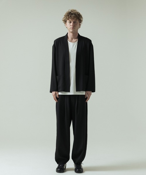 SLICK（スリック）の「【SLICK/スリック】Toro Stretch Button Less Cardigan/トロストレッチボタンレスカーディガン（カーディガン/ボレロ・メンズ・ブラック/グレイッシュベージュ/チャコールグレー・1/3/2）」の16枚目の写真