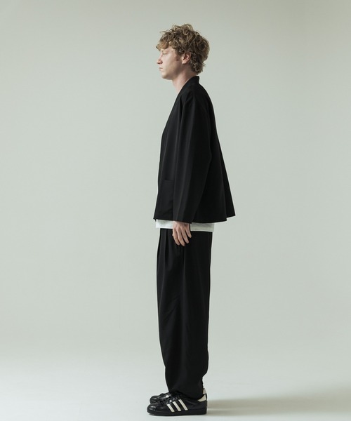 SLICK（スリック）の「【SLICK/スリック】Toro Stretch Button Less Cardigan/トロストレッチボタンレスカーディガン（カーディガン/ボレロ・メンズ・ブラック/グレイッシュベージュ/チャコールグレー・1/3/2）」の17枚目の写真