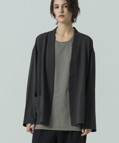 SLICK（スリック）の「【SLICK/スリック】Toro Stretch Button Less Cardigan/トロストレッチボタンレスカーディガン（カーディガン/ボレロ・メンズ・ブラック/グレイッシュベージュ/チャコールグレー・1/3/2）」の20枚目の写真