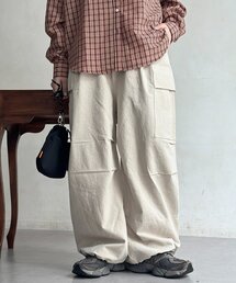 綿麻イージーカーゴパンツ