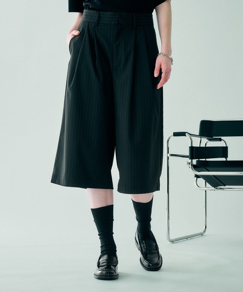セール】2-TUCK WIDE BAGGY HALF PANTS/2タックワイドバギーハーフ