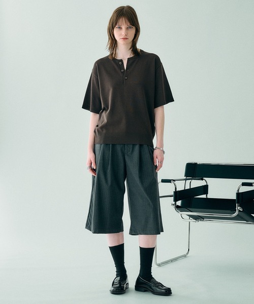 SELLE GLANT(セレグランテ)の「2-TUCK WIDE BAGGY HALF PANTS/2タックワイドバギーハーフパンツ(その他パンツ・メンズ・ブラック系/グレー系/ブラック・LARGE/MEDIUM/SMALL)」の13枚目の写真