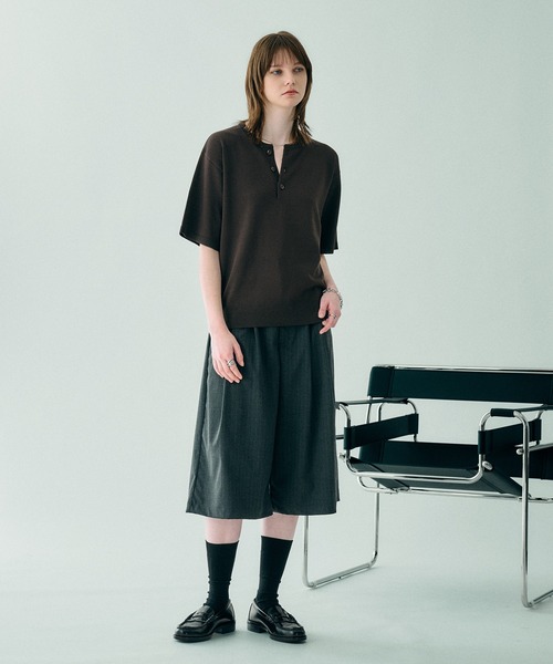 SELLE GLANT(セレグランテ)の「2-TUCK WIDE BAGGY HALF PANTS/2タックワイドバギーハーフパンツ(その他パンツ・メンズ・ブラック系/グレー系/ブラック・LARGE/MEDIUM/SMALL)」の14枚目の写真