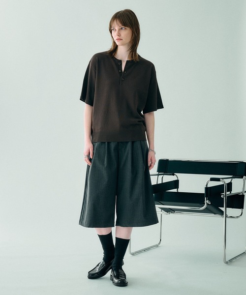 SELLE GLANT(セレグランテ)の「2-TUCK WIDE BAGGY HALF PANTS/2タックワイドバギーハーフパンツ(その他パンツ・メンズ・ブラック系/グレー系/ブラック・LARGE/MEDIUM/SMALL)」の15枚目の写真