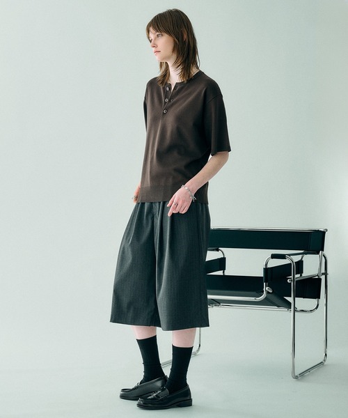 SELLE GLANT(セレグランテ)の「2-TUCK WIDE BAGGY HALF PANTS/2タックワイドバギーハーフパンツ(その他パンツ・メンズ・ブラック系/グレー系/ブラック・LARGE/MEDIUM/SMALL)」の16枚目の写真