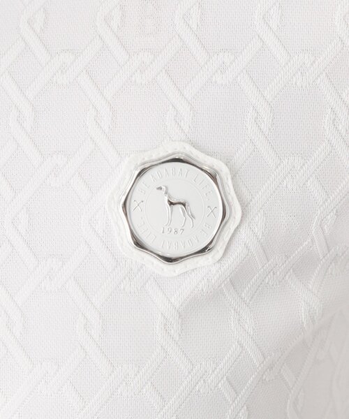 adabat（アダバット）の「◆3Dジャカード長袖ポロシャツ（ポロシャツ・レディース・ホワイト/ネイビー/パープル・42/40/38）」の7枚目の写真