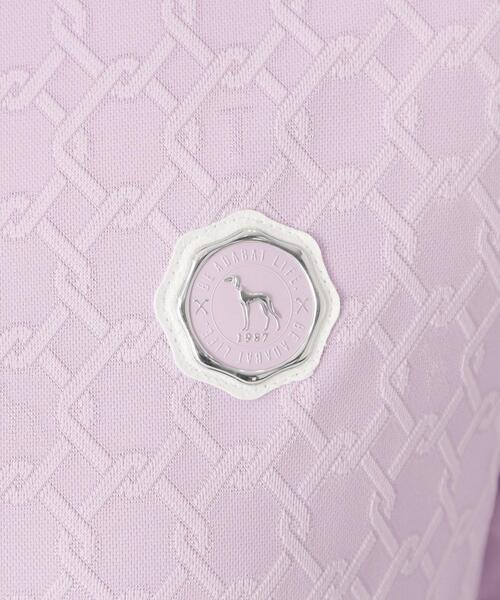 adabat（アダバット）の「◆3Dジャカード長袖ポロシャツ（ポロシャツ・レディース・ホワイト/ネイビー/パープル・42/40/38）」の11枚目の写真